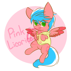 Size: 1280x1280 | Tagged: safe, artist:mayiamaru, artist:ponymaker, oc, oc only, oc:pink licorice, clothes, female, filly, hoodie, offspring, parent:oc:creamy pinch, parent:oc:melon frost, parents:oc x oc, reference sheet