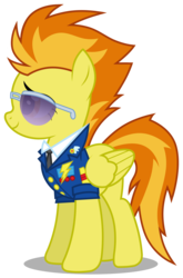 Size: 1983x3000 | Tagged: safe, artist:brony-works, spitfire, pegasus, pony, g4, female, show accurate, simple background, solo, sunglasses, transparent background, vector, wonderbolts dress uniform