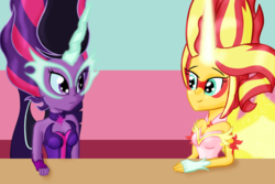 Size: 1280x853 | Tagged: safe, artist:cybersquirrel, sci-twi, sunset shimmer, twilight sparkle, equestria girls, g4, animated, animated png, daydream shimmer, female, midnight sparkle, tumblr
