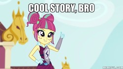 Size: 600x337 | Tagged: safe, edit, edited screencap, screencap, sour sweet, equestria girls, g4, my little pony equestria girls: friendship games, cool story bro, image macro, meme, memeful.com