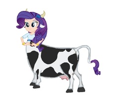 Size: 810x675 | Tagged: source needed, useless source url, safe, artist:theunknowenone1, rarity, centaur, cow, equestria girls, g4, bracelet, cow ears, hand on hip, horns, human coloration, jewelry, raricow, species swap, udder