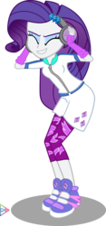 Size: 3813x8143 | Tagged: safe, artist:dnastudiobrony, dj pon-3, rarity, vinyl scratch, equestria girls, g4, absurd resolution, clothes, clothes swap, eyes closed, female, fingerless gloves, gloves, headphones, jewelry, shoes, simple background, sneakers, solo, transparent background, vector
