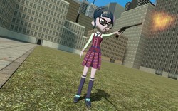 Size: 1920x1200 | Tagged: safe, artist:andrutv, twilight sparkle, equestria girls, g4, 3d, gmod, gun, new and improved sci-twi, weapon