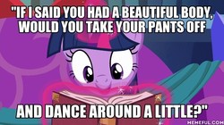 Size: 600x337 | Tagged: safe, edit, edited screencap, screencap, twilight sparkle, alicorn, pony, a hearth's warming tail, g4, book, futurama, image macro, male, meme, memeful.com, twilight sparkle (alicorn)