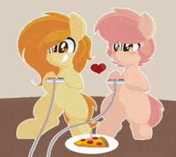 Size: 1280x1143 | Tagged: safe, artist:quarantinedchaoz, oc, oc only, pony, blushing, candle, controller, food, heart, pizza, plate, sitting