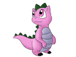 Size: 1024x768 | Tagged: safe, artist:usagi-zakura, spike (g1), dragon, g1, cute, male, solo