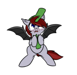 Size: 1126x1095 | Tagged: safe, artist:neuro, oc, oc only, oc:anon, oc:vannie, bat pony, human, pony, blushing, disembodied hand, ear fluff, female, floppy ears, human on pony petting, mare, offscreen character, open mouth, petting, rearing, simple background, solo focus, transparent background