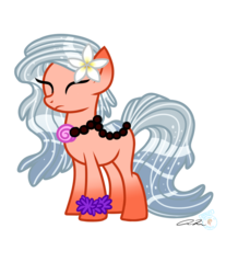 Size: 1060x1280 | Tagged: safe, artist:iheartjapan789, oc, oc only, oc:island tide, original species, pond pony, pony, eyes closed, female, mare, simple background, solo, transparent background