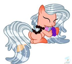 Size: 7461x6600 | Tagged: safe, artist:iheartjapan789, oc, oc only, oc:island tide, original species, pond pony, pony, absurd resolution, eyes closed, female, mare, simple background, solo, transparent background