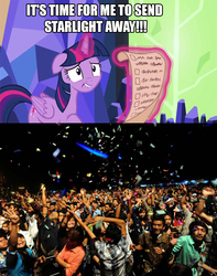 Size: 755x960 | Tagged: safe, screencap, twilight sparkle, alicorn, pony, celestial advice, g4, background pony strikes again, celebration, discussion in the comments, drama, hilarious in hindsight, op is a duck, starlight drama, twilight sparkle (alicorn)