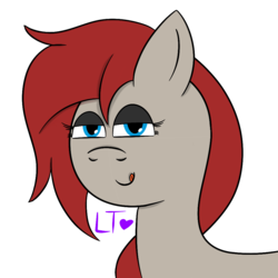 Size: 1000x1000 | Tagged: safe, artist:lullabytrace, oc, oc only, oc:ponepony, simple background, solo, tongue out, transparent background
