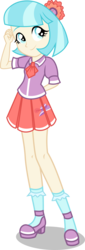 Size: 3245x9500 | Tagged: safe, artist:limedazzle, coco pommel, equestria girls, g4, absurd resolution, clothes, cocobetes, cute, equestria girls-ified, female, show accurate, simple background, skirt, smiling, solo, standing, transparent background, vector