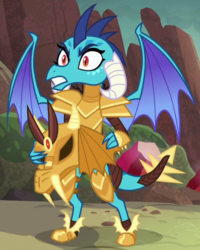 Size: 473x590 | Tagged: safe, screencap, princess ember, dragon, g4, gauntlet of fire, cropped, dragon armor, female, solo