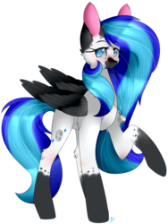 Size: 1454x1929 | Tagged: safe, artist:alithecat1989, oc, oc only, oc:moonlight crescent, pegasus, pony, colored wings, female, mare, raised hoof, simple background, solo, transparent background