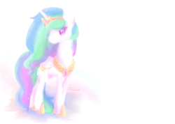 Size: 800x570 | Tagged: safe, artist:lilpawie, princess celestia, alicorn, pony, g4, crown, jewelry, peytral, regalia