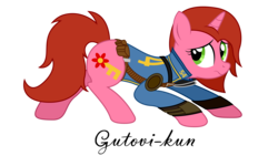 Size: 5692x3200 | Tagged: safe, artist:gutovi, oc, oc only, oc:cherry pin, pony, unicorn, fallout equestria, fallout equestria: child of the stars, absurd resolution, clothes, fallout, female, jumpsuit, mare, scared, solo, vault suit