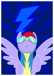 Size: 2135x3000 | Tagged: safe, artist:brony-works, pony, goggles, high res, poster, solo, wonderbolts