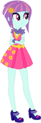 Size: 187x552 | Tagged: safe, artist:ra1nb0wk1tty, sunny flare, equestria girls, g4, bracelet, clothes, clothes swap, crossed arms, dress, female, high heels, jewelry, party dress, simple background, solo, sun, white background