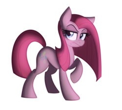 Size: 1024x922 | Tagged: dead source, safe, artist:wubcakeva, pinkie pie, earth pony, pony, g4, female, lidded eyes, mare, pinkamena diane pie, raised hoof, simple background, solo, transparent background
