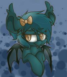 Size: 1024x1179 | Tagged: dead source, safe, artist:melpone, oc, oc only, bat pony, pony, female, mare, solo