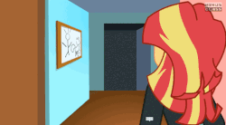 Size: 540x297 | Tagged: safe, artist:minusclass, sonata dusk, sunset shimmer, equestria girls, g4, animated, female, gif, solo, star butterfly, star vs the forces of evil