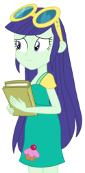 Size: 1872x3770 | Tagged: safe, artist:mlprocker123, blueberry cake, equestria girls, g4, book, clothes, female, simple background, solo, transparent background
