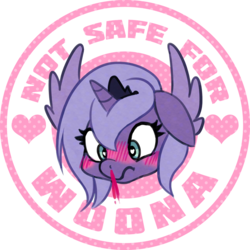 Size: 1000x1000 | Tagged: safe, artist:jopiter, princess luna, alicorn, pony, blood, blushing, female, filly, head, nosebleed, not safe for woona, nsfw, solo, spread wings, wingboner, wings, woona, younger