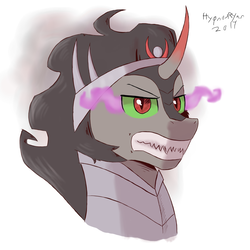 Size: 1700x1700 | Tagged: safe, artist:hypno, king sombra, pony, g4, angry, bust, male, signature, solo, sombra eyes, stallion