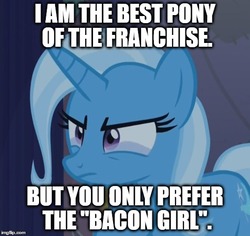 Size: 530x500 | Tagged: safe, edit, edited screencap, screencap, trixie, pony, unicorn, g4, my little pony: friendship is magic, no second prances, best pony, crying, female, grammar error, image macro, implied sunset shimmer, meme, op is a duck, op is trying to start shit, solo