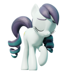 Size: 1024x1024 | Tagged: safe, artist:therealdjthed, coloratura, earth pony, pony, g4, 3d, 3d model, blender, blender cycles, cute, cycles render, female, mare, model:djthed, rara, simple background, solo, transparent background