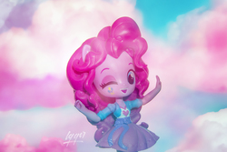 Size: 4608x3072 | Tagged: safe, artist:iggorsoares, pinkie pie, equestria girls, g4, doll, equestria girls minis, eqventures of the minis, female, high res, one eye closed, solo, toy, wink