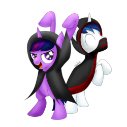 Size: 1300x1300 | Tagged: safe, artist:upsidedownpanda, shining armor, twilight sparkle, g4, commission, siblings, simple background, transparent background