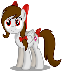 Size: 5000x5500 | Tagged: safe, artist:rsa.fim, oc, oc only, oc:whisper hope, pegasus, pony, absurd resolution, bow, cute, cutie mark, female, hair bow, looking at you, mare, mexican, ocbetes, red eyes, ribbon, simple background, smiling, solo, tail bow, tail wrap, transparent background, unitárium, vector