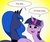 Size: 1345x1125 | Tagged: safe, artist:doublewbrothers, edit, princess luna, twilight sparkle, alicorn, pony, comic:luna land, g4, comic, dialogue, disrespectful, horse dung, speech bubble, twilight sparkle (alicorn)