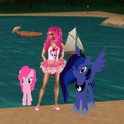 Size: 608x608 | Tagged: safe, pinkie pie, princess luna, human, g4, 3d, second life