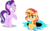 Size: 5000x3094 | Tagged: safe, artist:orin331, starlight glimmer, sunset shimmer, pony, unicorn, g4, eye contact, female, frown, glare, high res, looking at each other, mare, nose wrinkle, open mouth, portal, raised hoof, scrunchy face, shocked, simple background, surprised, transparent background, unamused, vector, wide eyes