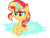 Size: 4000x3062 | Tagged: safe, artist:orin331, sunset shimmer, pony, unicorn, g4, cute, female, high res, magic, mare, portal, scrunchy face, simple background, solo, transparent background