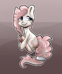 Size: 1024x1222 | Tagged: safe, artist:zevhara, oc, oc only, oc:velvet lace, earth pony, pony, clothes, looking away, smiling, socks, solo
