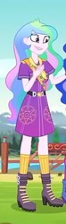 Size: 130x442 | Tagged: safe, screencap, princess celestia, princess luna, principal celestia, vice principal luna, equestria girls, g4, my little pony equestria girls: legend of everfree, camp everfree outfits, clothes, lantern, sash, scarf, sillestia, silly, silly face, smiling, sun