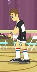 Size: 231x440 | Tagged: safe, screencap, teddy t. touchdown, equestria girls, g4, my little pony equestria girls, clothes, cropped, shoes, sneakers, socks