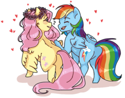 Size: 661x516 | Tagged: safe, artist:toybites, fluttershy, rainbow dash, pegasus, pony, g4, duo, female, heart, lesbian, mare, ship:flutterdash, shipping, simple background, transparent background