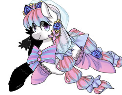 Size: 964x750 | Tagged: safe, artist:snowillusory, oc, oc only, bow, clothes, flower, socks, solo