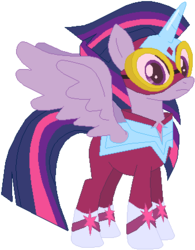 Size: 338x434 | Tagged: safe, artist:ra1nb0wk1tty, twilight sparkle, alicorn, pony, g4, female, mare, masked matter-horn costume, power ponies, simple background, solo, spread wings, twilight sparkle (alicorn), white background, wings