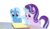 Size: 10516x6132 | Tagged: safe, artist:pink1ejack, starlight glimmer, trixie, pony, celestial advice, g4, absurd resolution, book, magic, open mouth, simple background, table, transparent background, vector