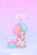 Size: 683x1000 | Tagged: safe, artist:stardrawsponies, oc, oc only, oc:sugarush, food pony, original species, pony, unicorn, afro, ambiguous gender, backpack, clothes, food, horn, rain, simple background, smiling, solo, sweater, umbrella