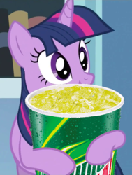 Size: 816x1080 | Tagged: safe, edit, twilight sparkle, pony, unicorn, g4, 4chan, cute, female, hug, mountain dew, open mouth, smiling, solo, twilight holding food