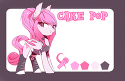 Size: 3579x2319 | Tagged: safe, artist:sorasku, oc, oc only, oc:cake pop, bat pony, pony, boots, clothes, converse, female, high res, mare, reference sheet, shirt, shoes, solo, torn clothes