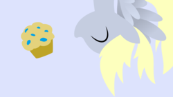 Size: 1920x1080 | Tagged: safe, artist:bluepedro, derpy hooves, pony, g4, bust, female, food, minimalist, modern art, muffin, solo, wallpaper