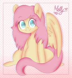 Size: 1050x1135 | Tagged: safe, artist:mellyssaleon, fluttershy, pony, g4, belly, female, heart eyes, looking at you, no pupils, sitting, smiling, solo, spread legs, spread wings, wingding eyes