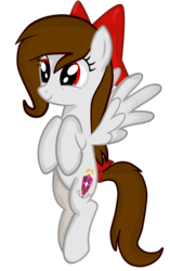 Size: 3000x4779 | Tagged: safe, artist:rsa.fim, oc, oc only, oc:whisper hope, pegasus, pony, bow, cutie mark, female, high res, mexican, red eyes, ribbon, simple background, solo, tail bow, tail wrap, transparent background, unitárium, vector